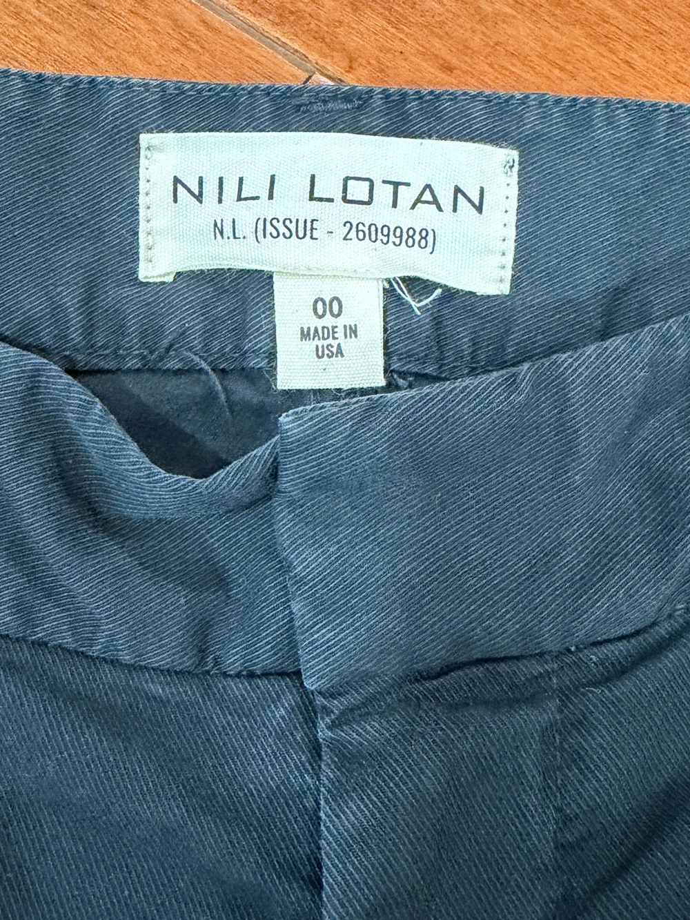 Nili Lotan Black Cotton & Elastane Ankle Crop East Hampton Pants Sz. 00 - Picture 6 of 6